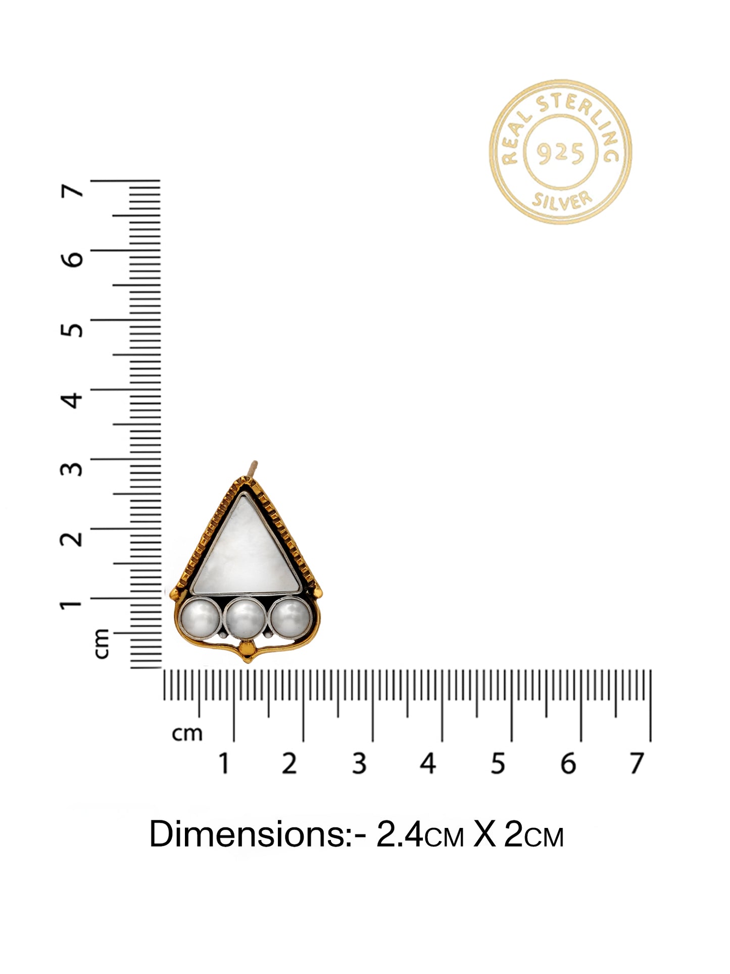 Chandrika 925 Silver Two Tone Aabha Earrings