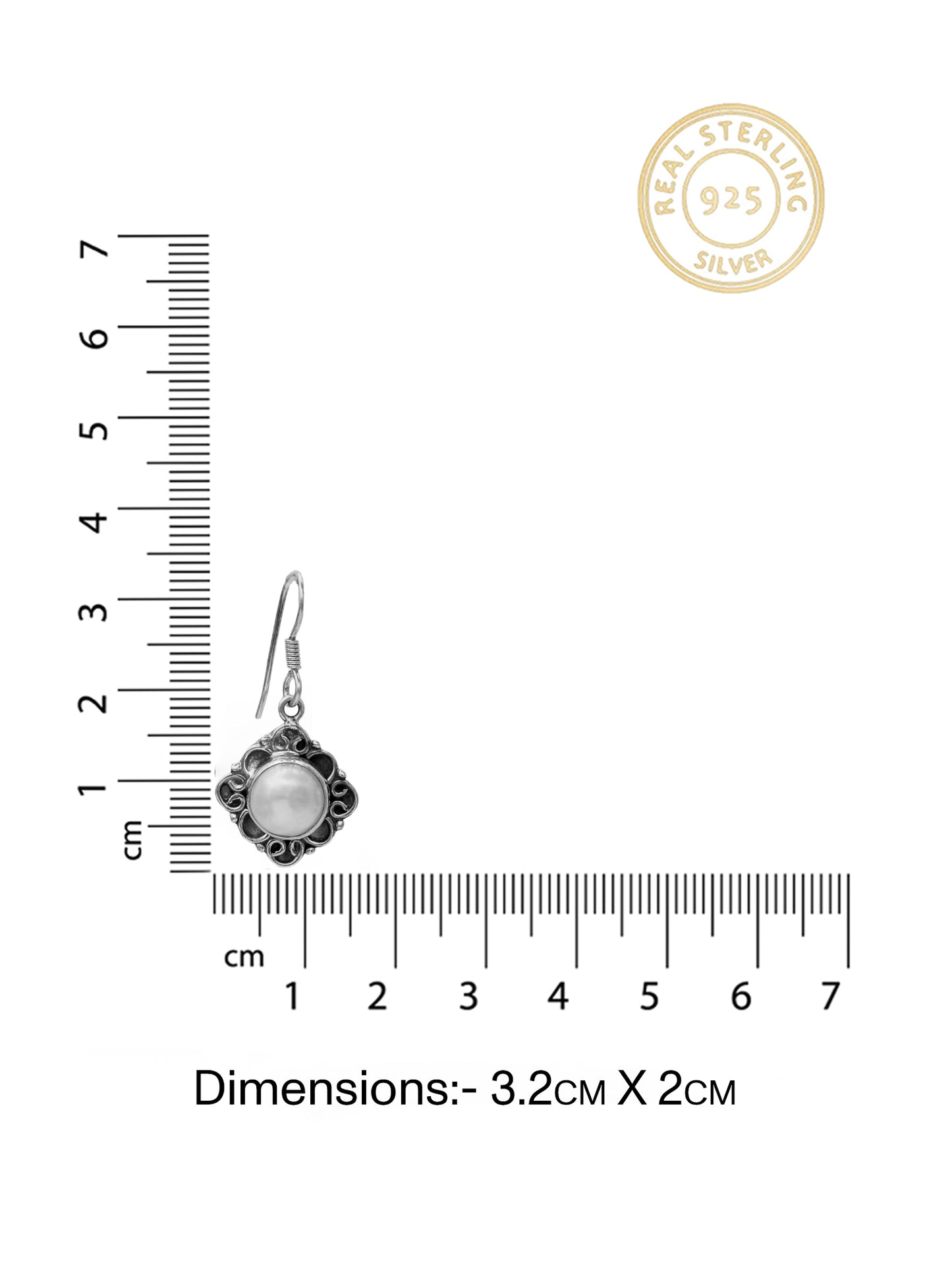 Chandrika 925 Silver Indu Dangler Earrings