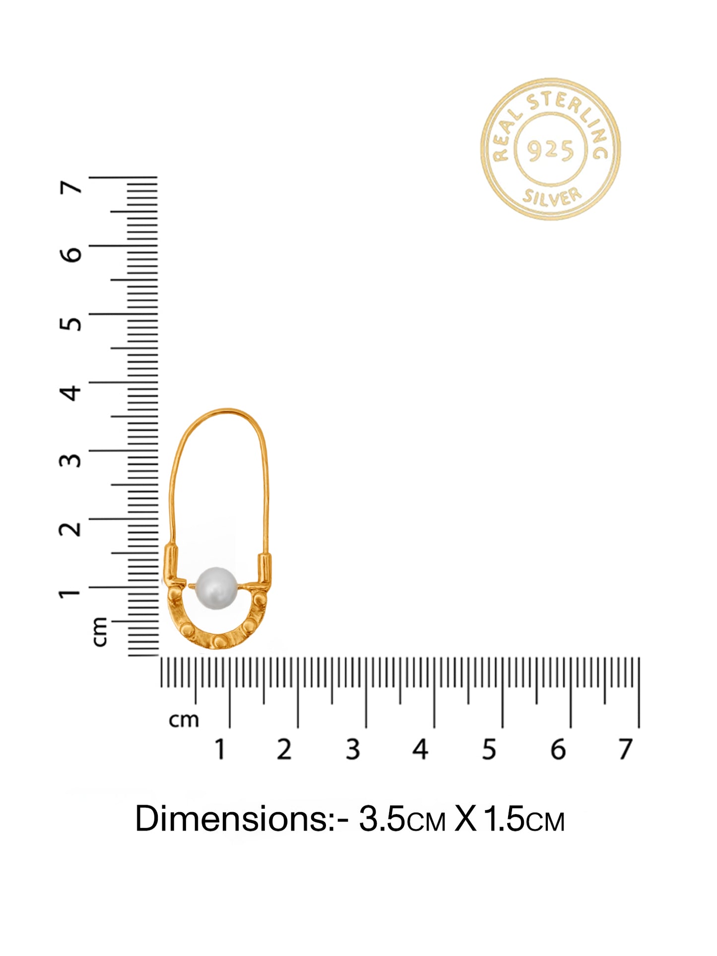 Chandrika 925 Silver Gold Plated Baali Hoops