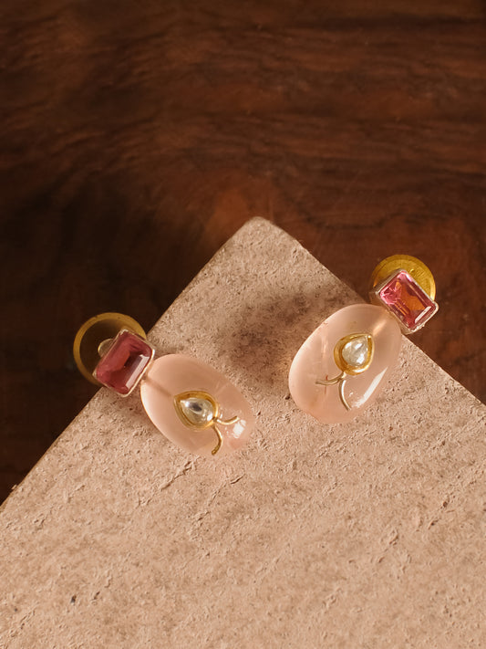 The Gulaabi Mani — 925 sterling silver earrings from The Aaj Edit by Neeta Boochra, Jaipur