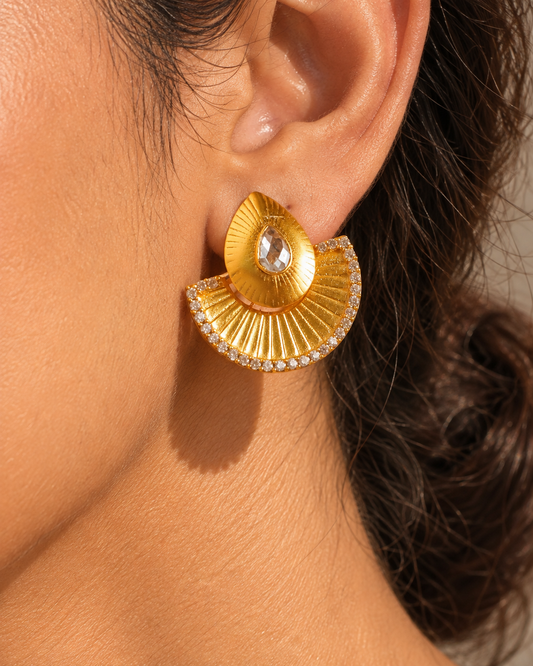 The Pankha — 925 sterling silver earrings from The Aaj Edit by Neeta Boochra, Jaipur