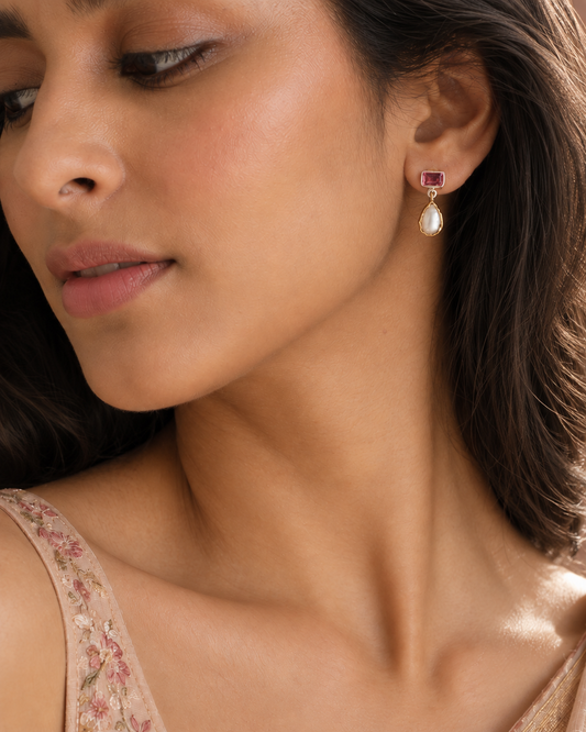 The Moti Gulaabi — 925 sterling silver earrings from The Aaj Edit by Neeta Boochra, Jaipur