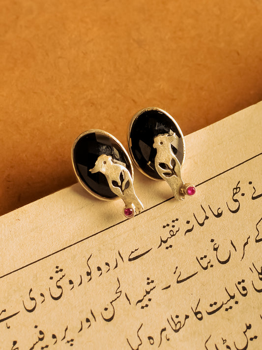 The Ashwa — 925 sterling silver earrings by Neeta Boochra, Jaipur