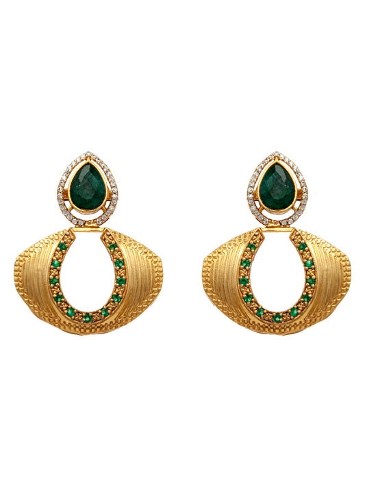 Verdant Fortune Horseshoe Earrings: 925 Sterling Silver