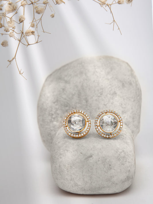 Eternal Sparkle Sterling Silver Earrings with Moissanite