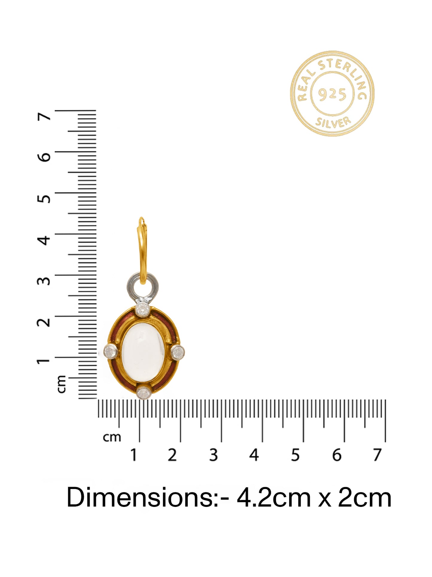 Nitya 925 Silver Crystal Earrings with Enamelling