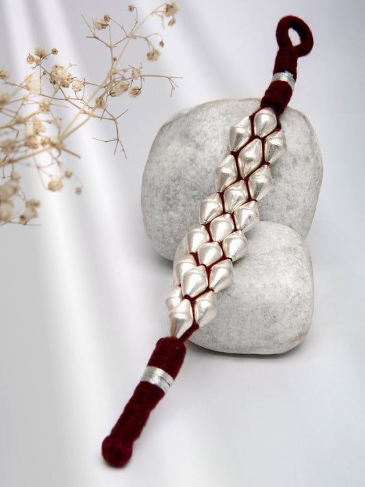 Sonic Melody: 925 Silver Dholki Bracelet