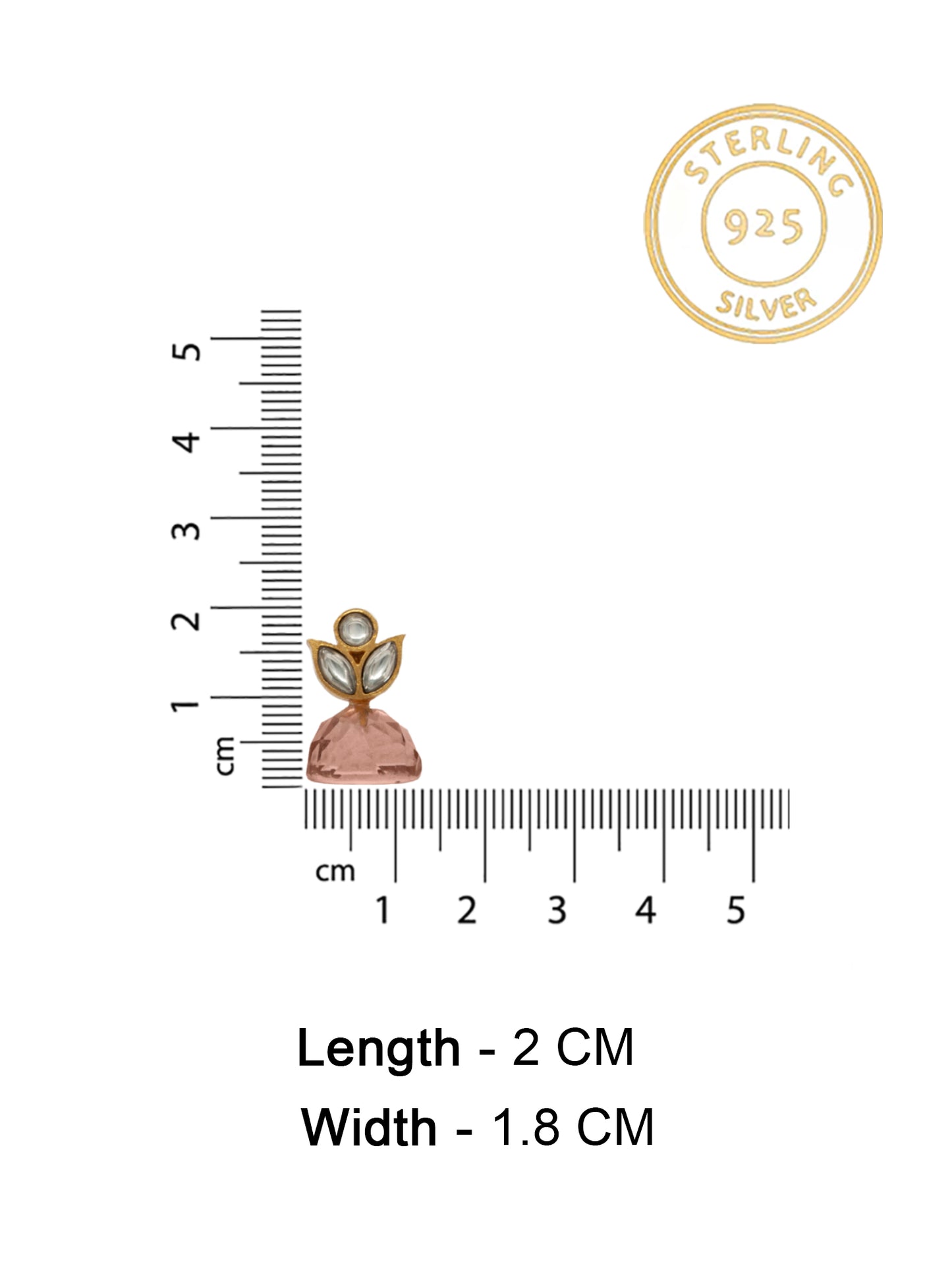 Pink Petals: 925 Sterling Silver Studs with Pink Gemstone