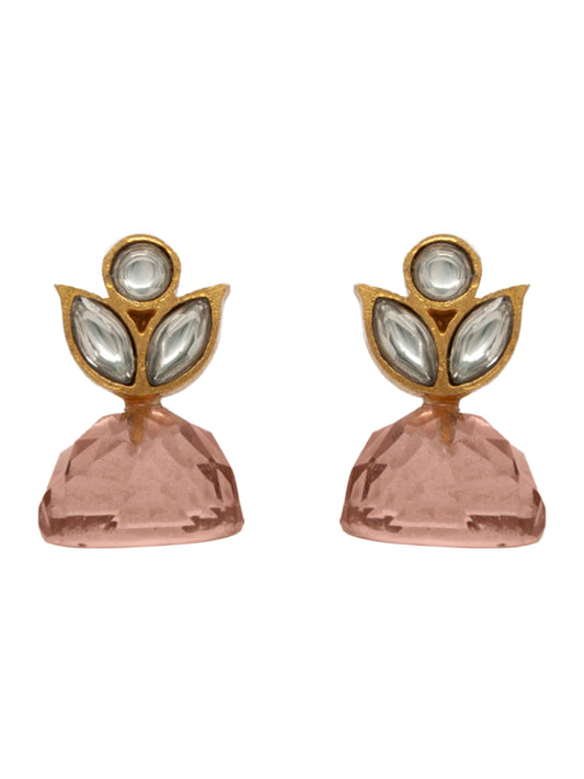 Pink Petals: 925 Sterling Silver Studs with Pink Gemstone