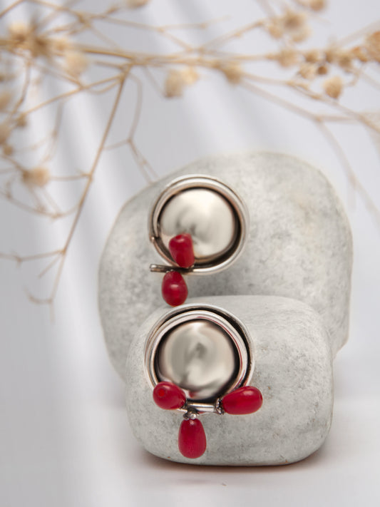 Radiant Ruby Sparkle Earrings