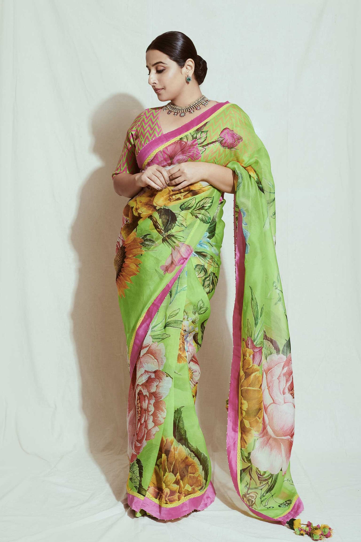 Vidya Balan in our Signature Kundan Necklace