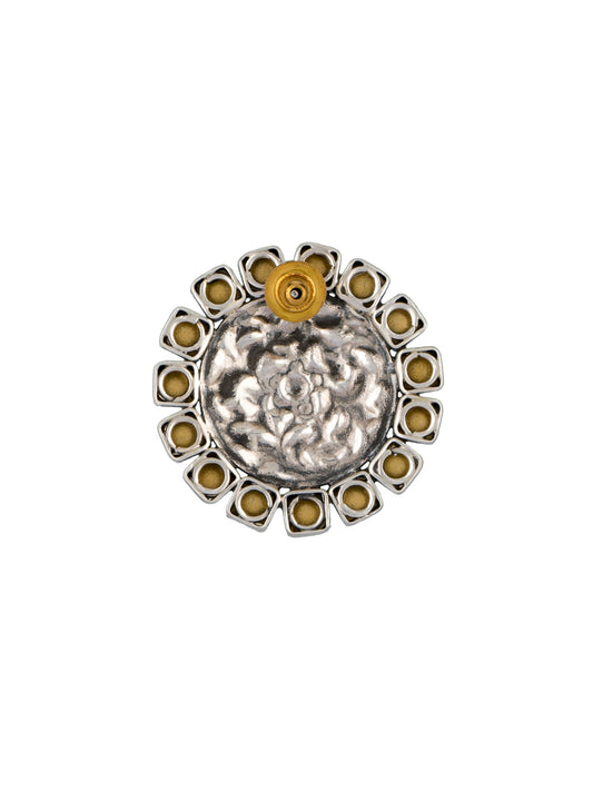 925 Sterling Silver Chitai Kundan Studs