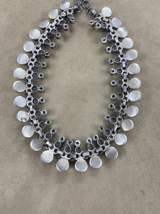 925 Silver Anklets with Green Onyx Gemstone and 22K Gold Plating (1 Pair)