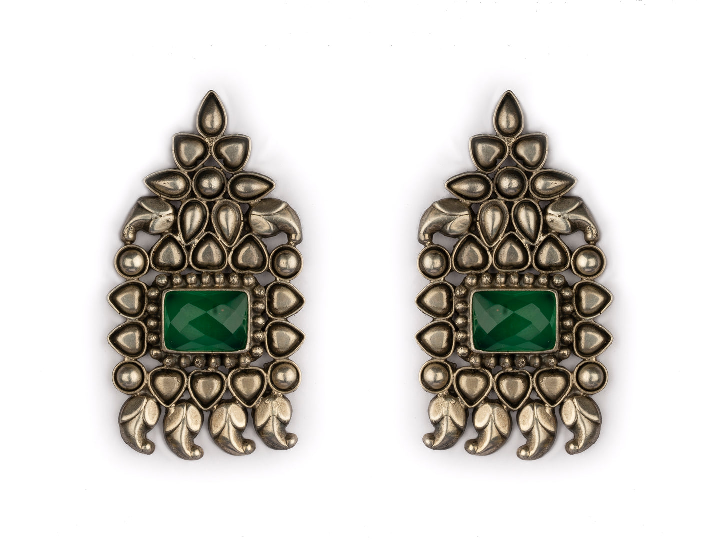 925 Silver Petal Paisley Earrings