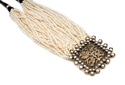 925 Sterling Silver Chitai Necklace with Pearl