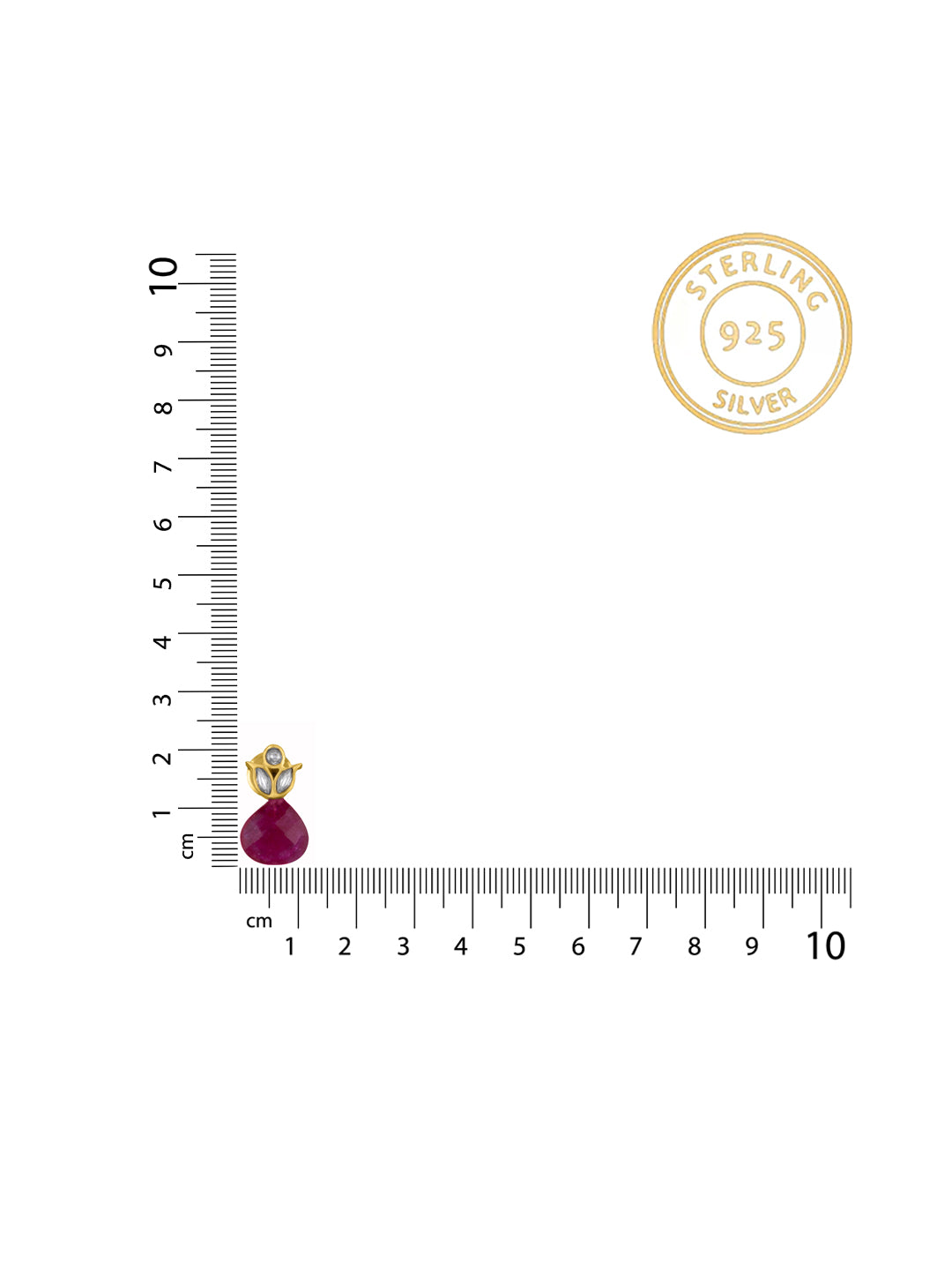 Floral Studs with Ruby