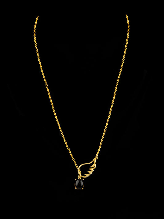 Modern Lightweight Necklace with Black Onyx