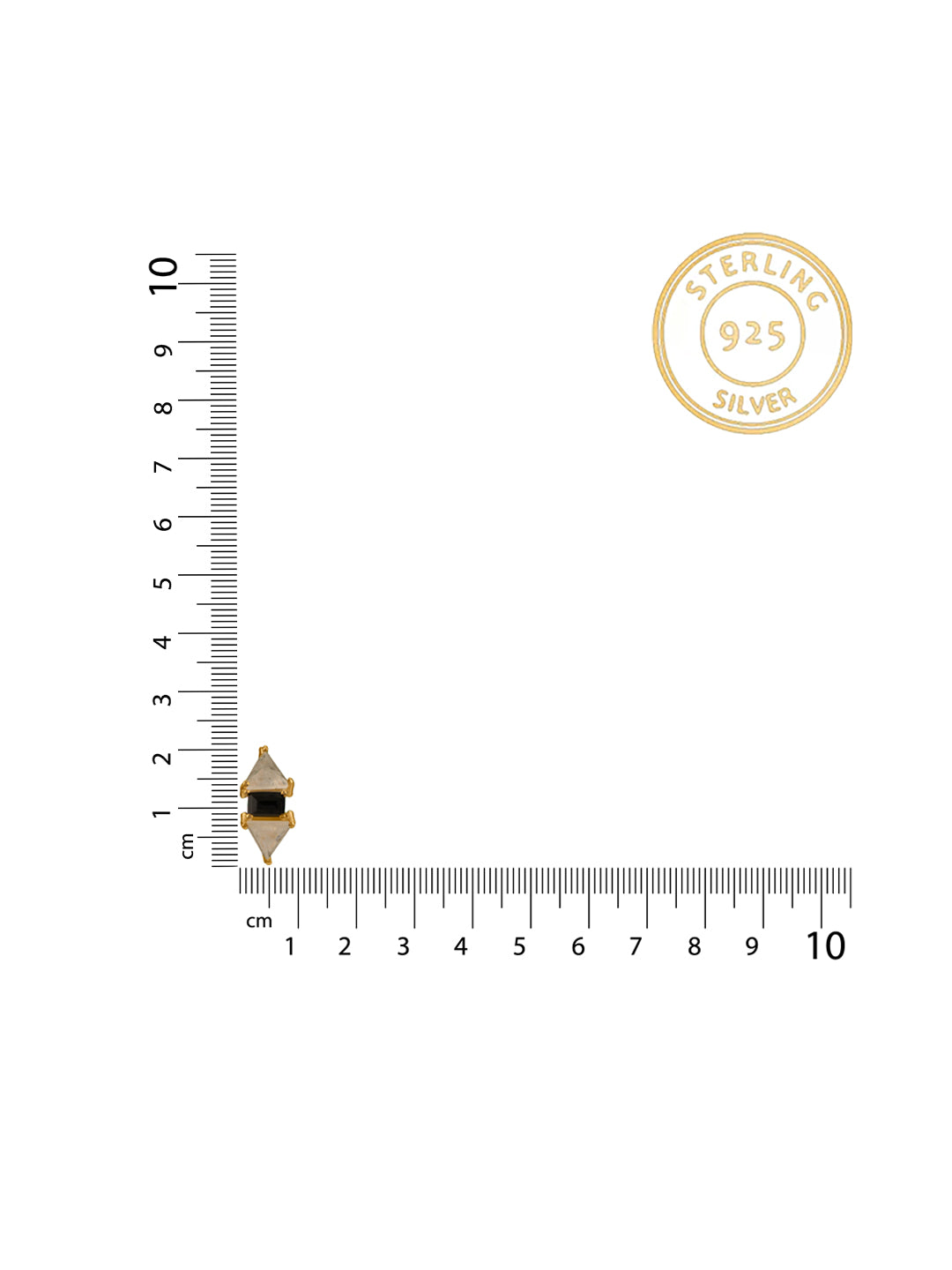 Moonstone and Onyx Ring