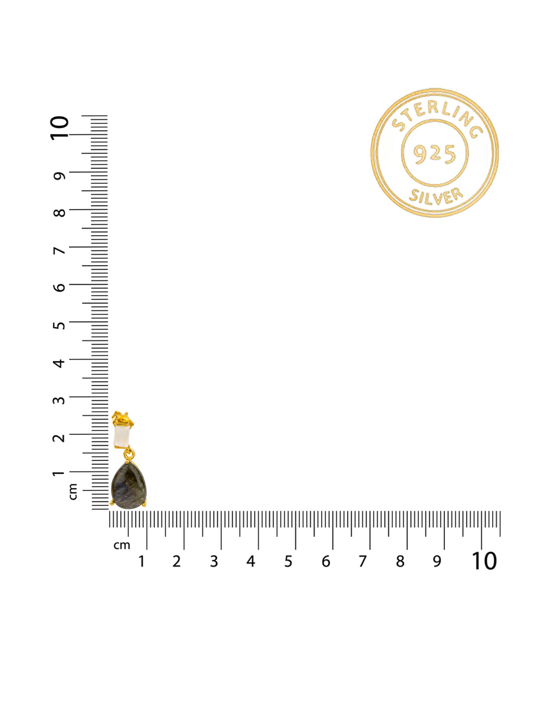 Rainbow Moonstone and Labradorite Gold Plated Studs