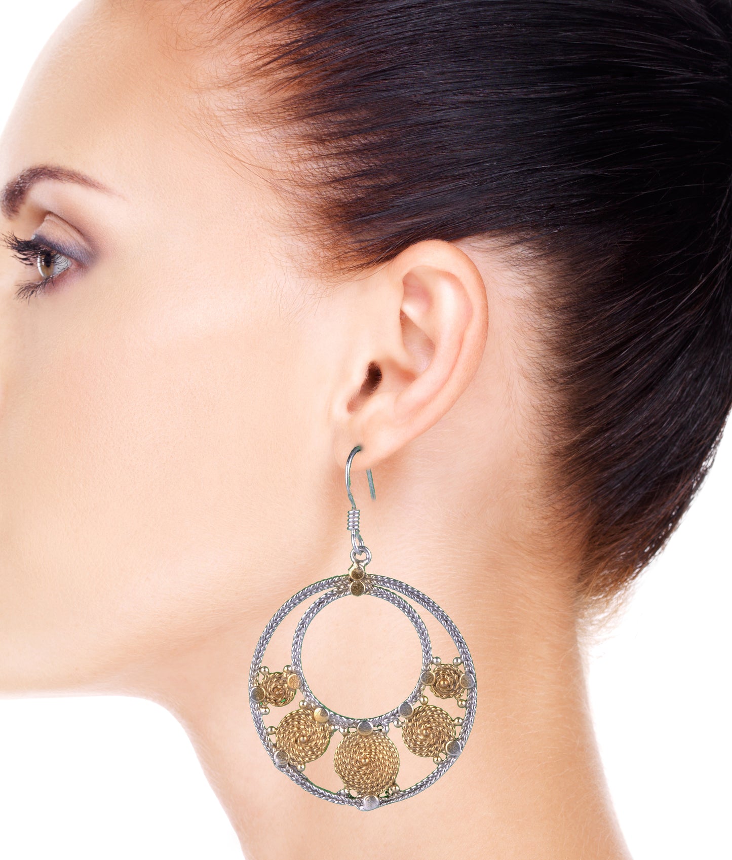 925 Sterling Silver Two Tone Rawa Balis