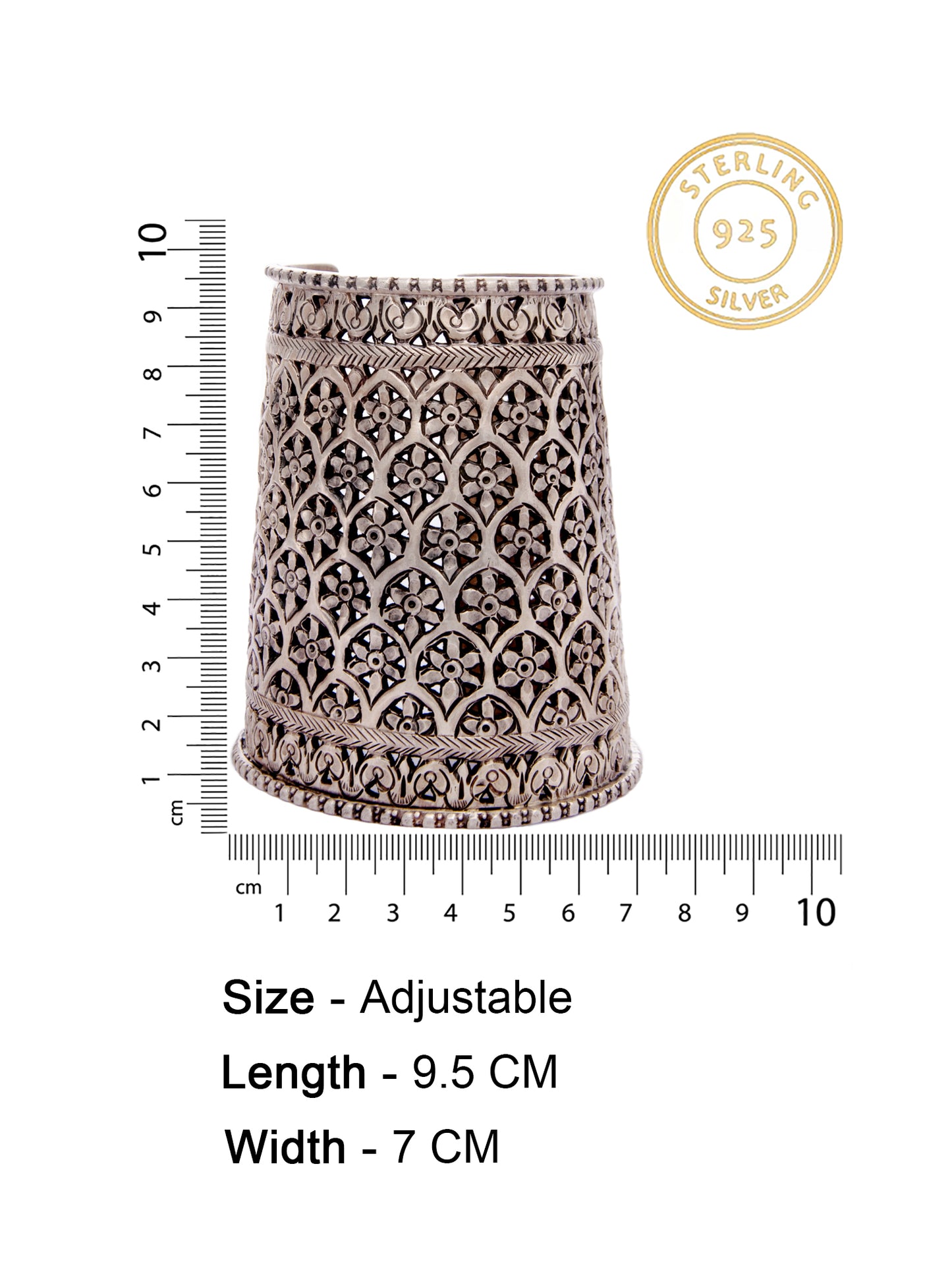 Silver Chitai Big Bangle