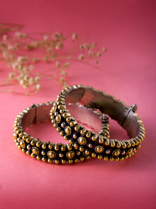 Svarnam Two Tone Bangle