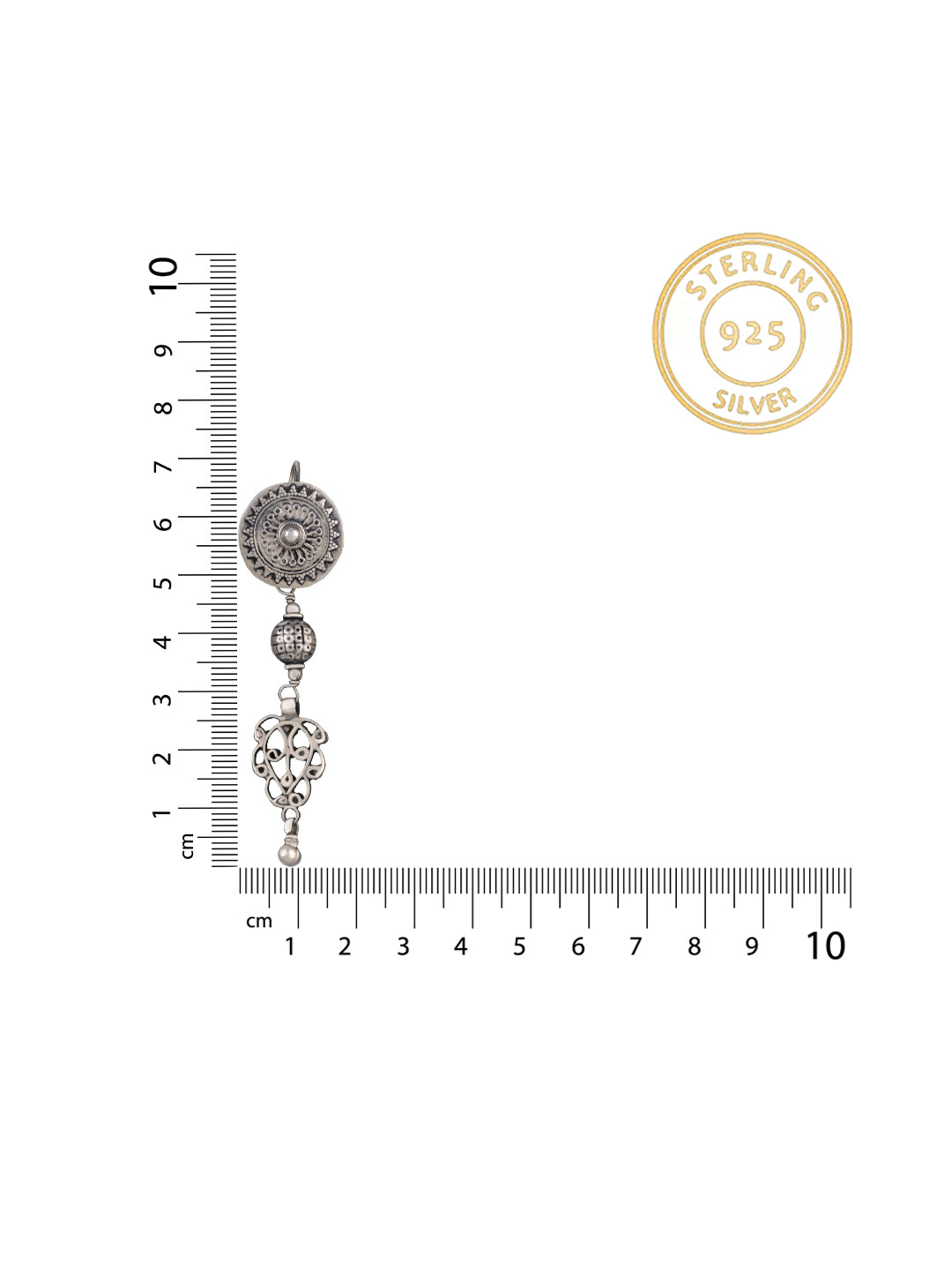 Antique 925 Silver Fine Work Earrings