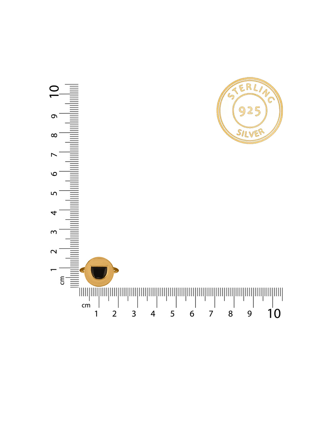 Black Onyx Lightweight Adjustable Ring