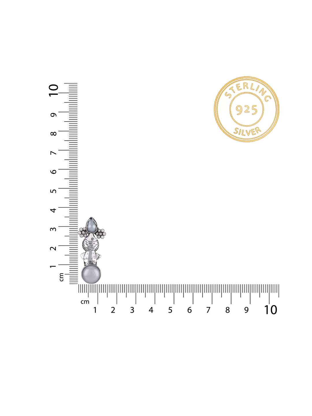 Fish Studs with Pearl