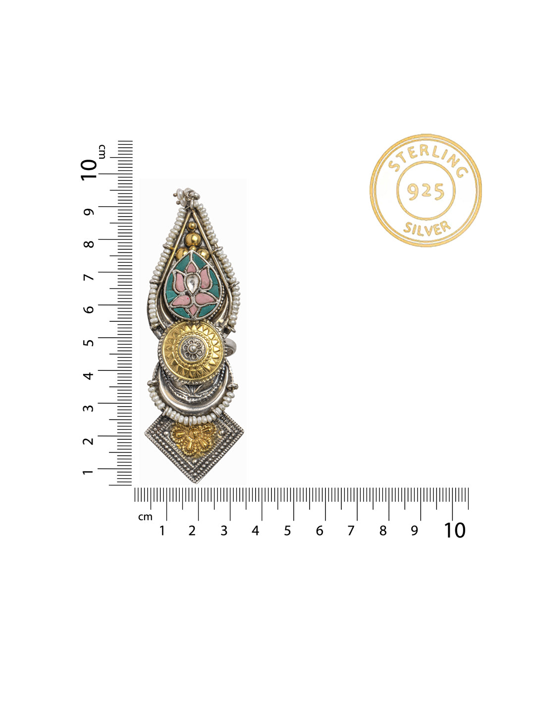 925 Sterling Silver Two Tone Ring with our Signature Lotus Motif