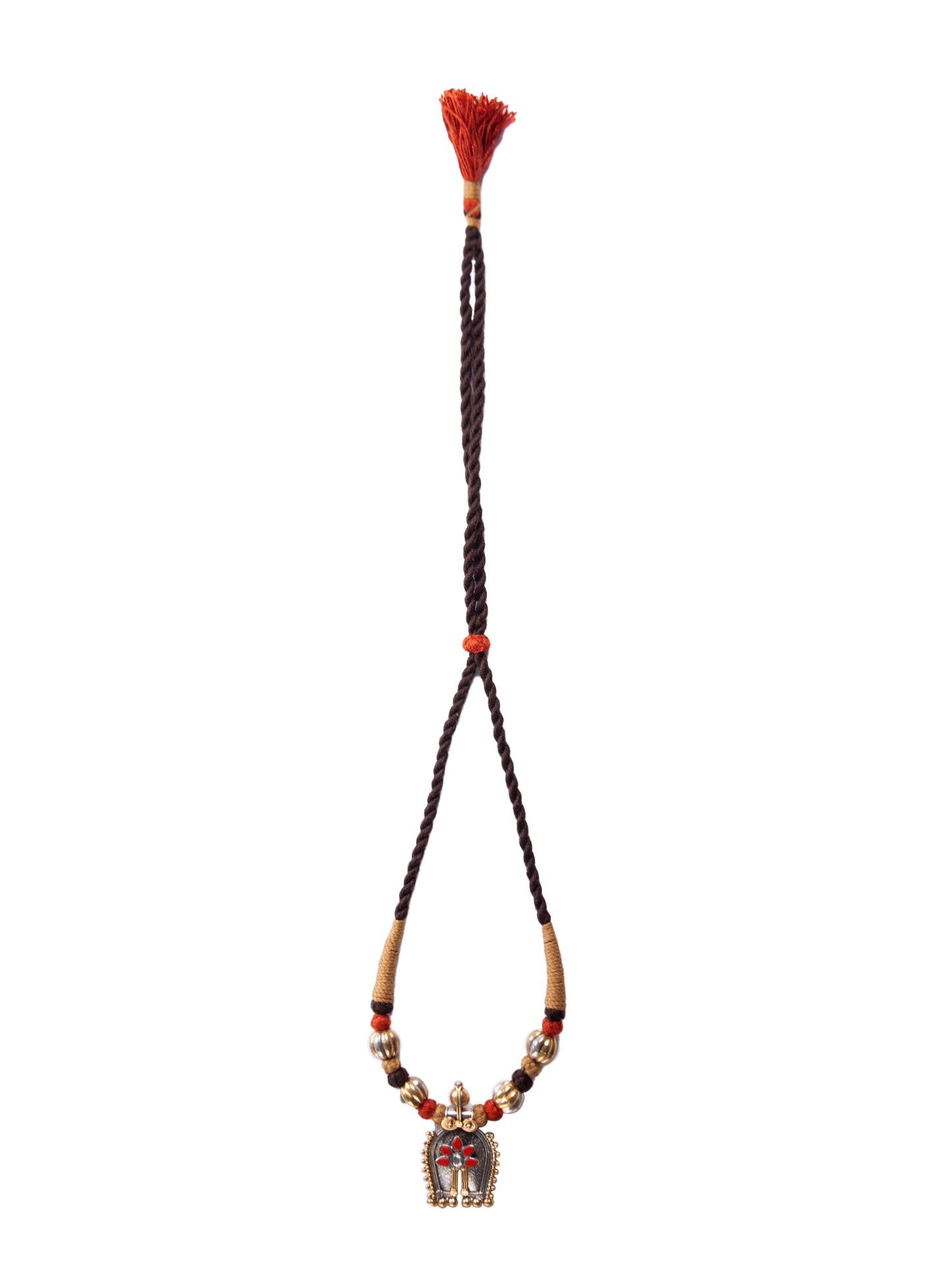 Silver Two Tone Horseshoe Necklace