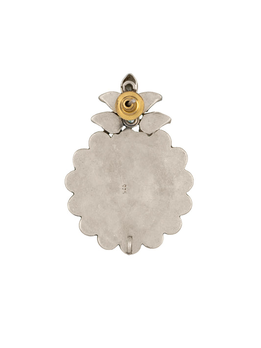 925 Sterling Silver Meenakari Earrings with Kundan