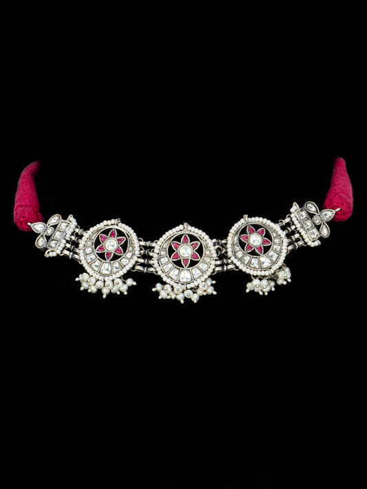 Multicolored Kundan Necklace with Patwa Thread