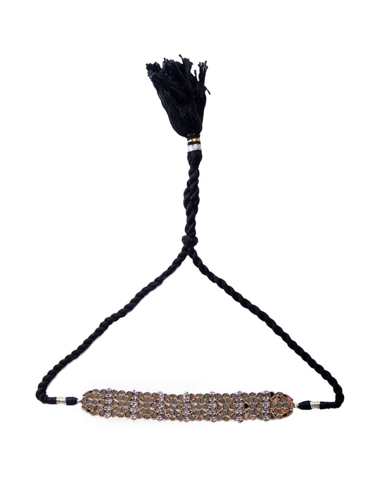 Silver Fine Glass Choker Necklace