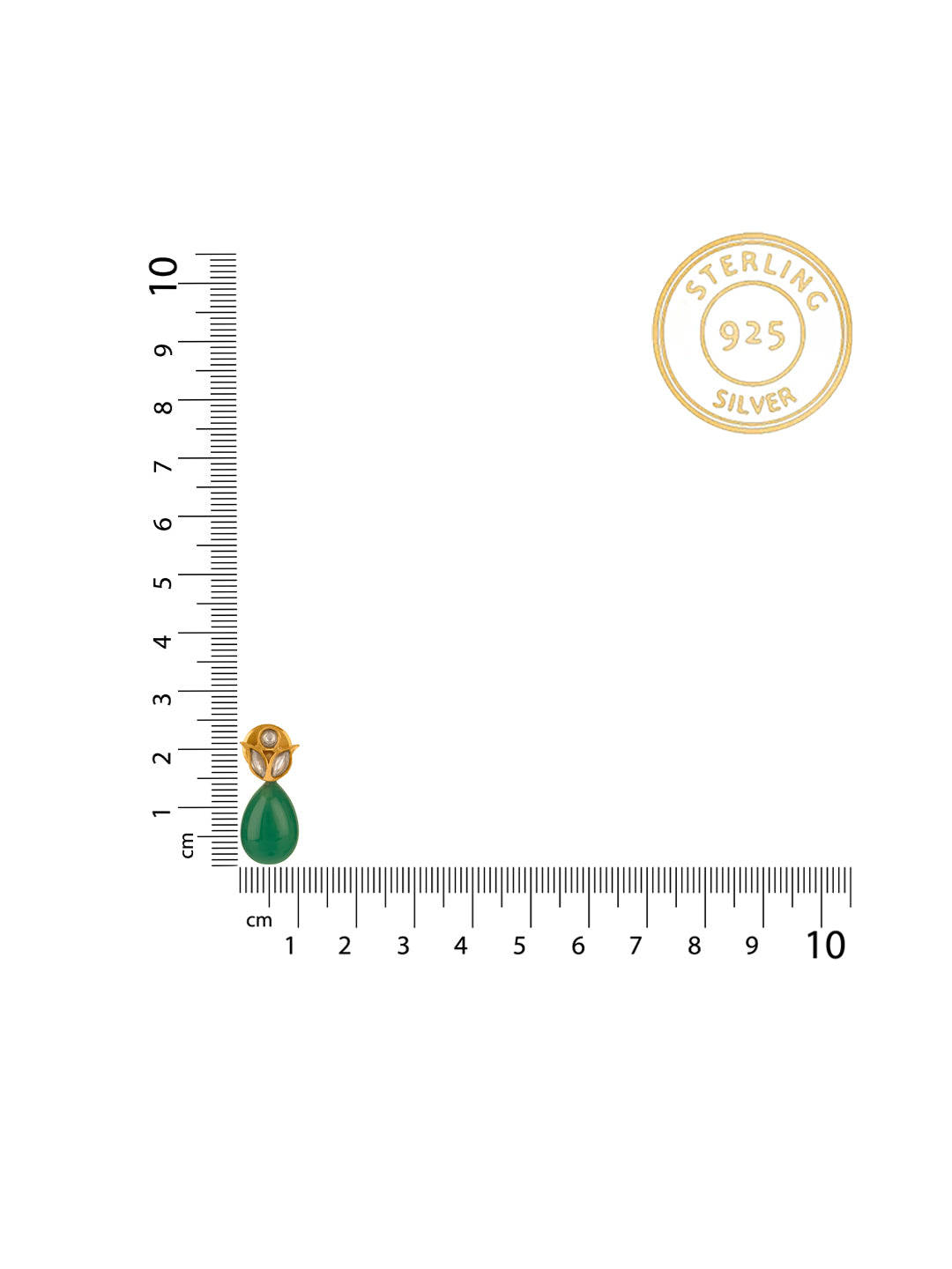 Floral Studs with Green Onyx