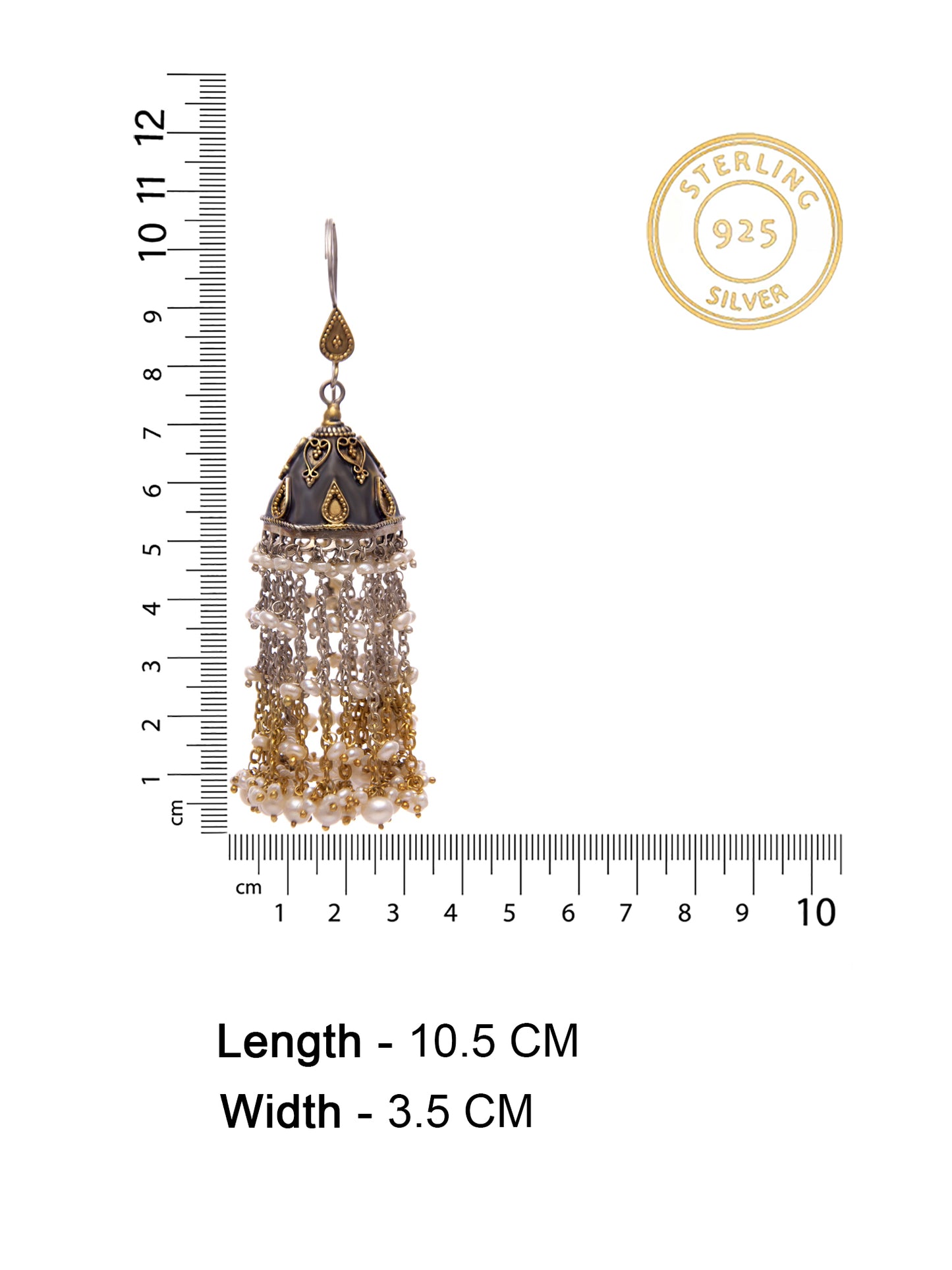 Svarnam Festive Jhumki with Pearl