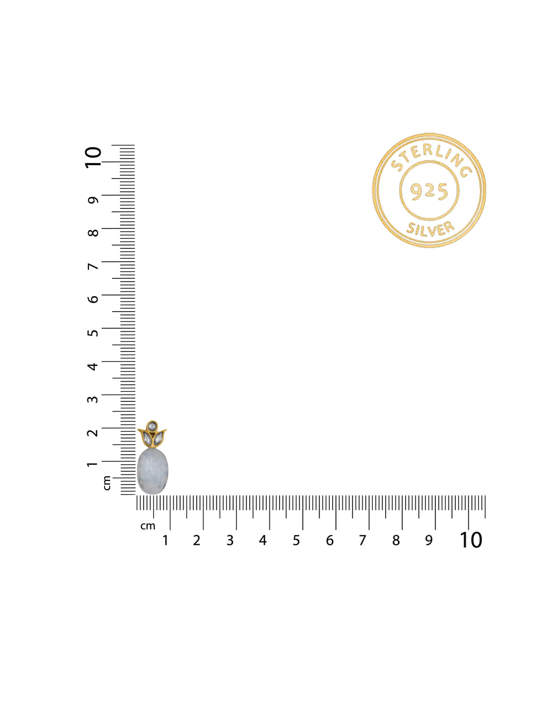 Floral Studs with Rainbow Moonstone