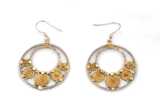 925 Sterling Silver Two Tone Rawa Balis