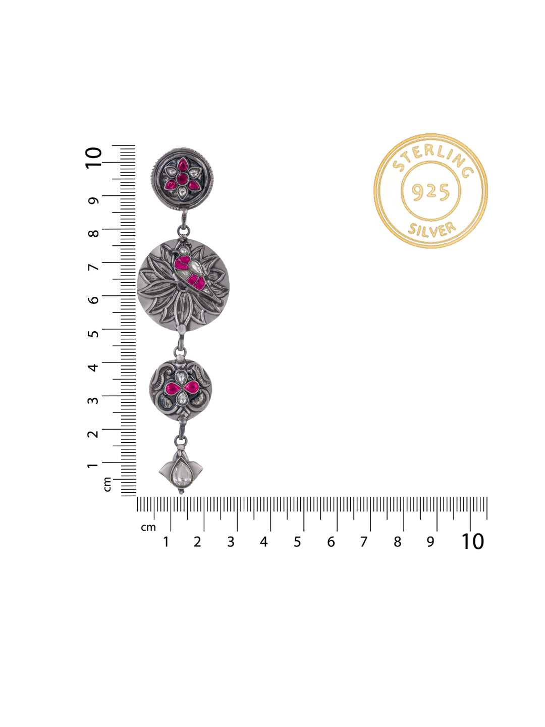 Lightweight Earrings with Kundan Motifs