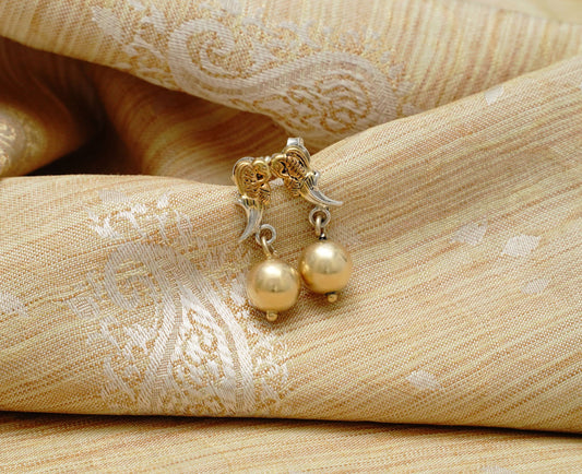 925 Silver Two Tone Twin Peacock Earrings - Neeta Boochra Jewellery