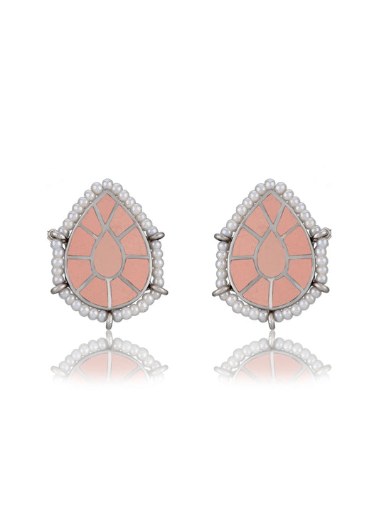 NB Signature Pink Studs with Pearl