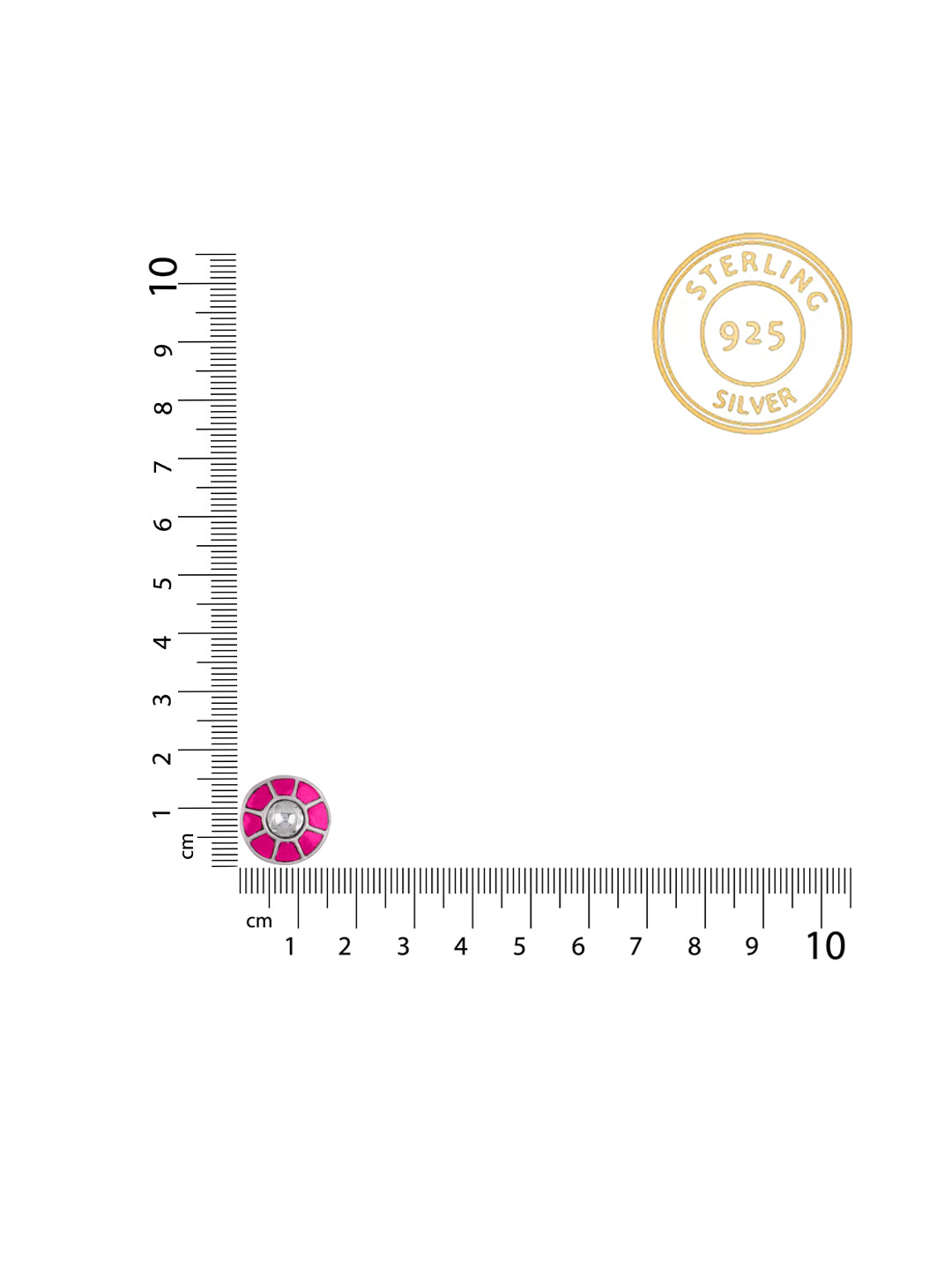 Small Pink and White Kundan Everyday Wear Studs