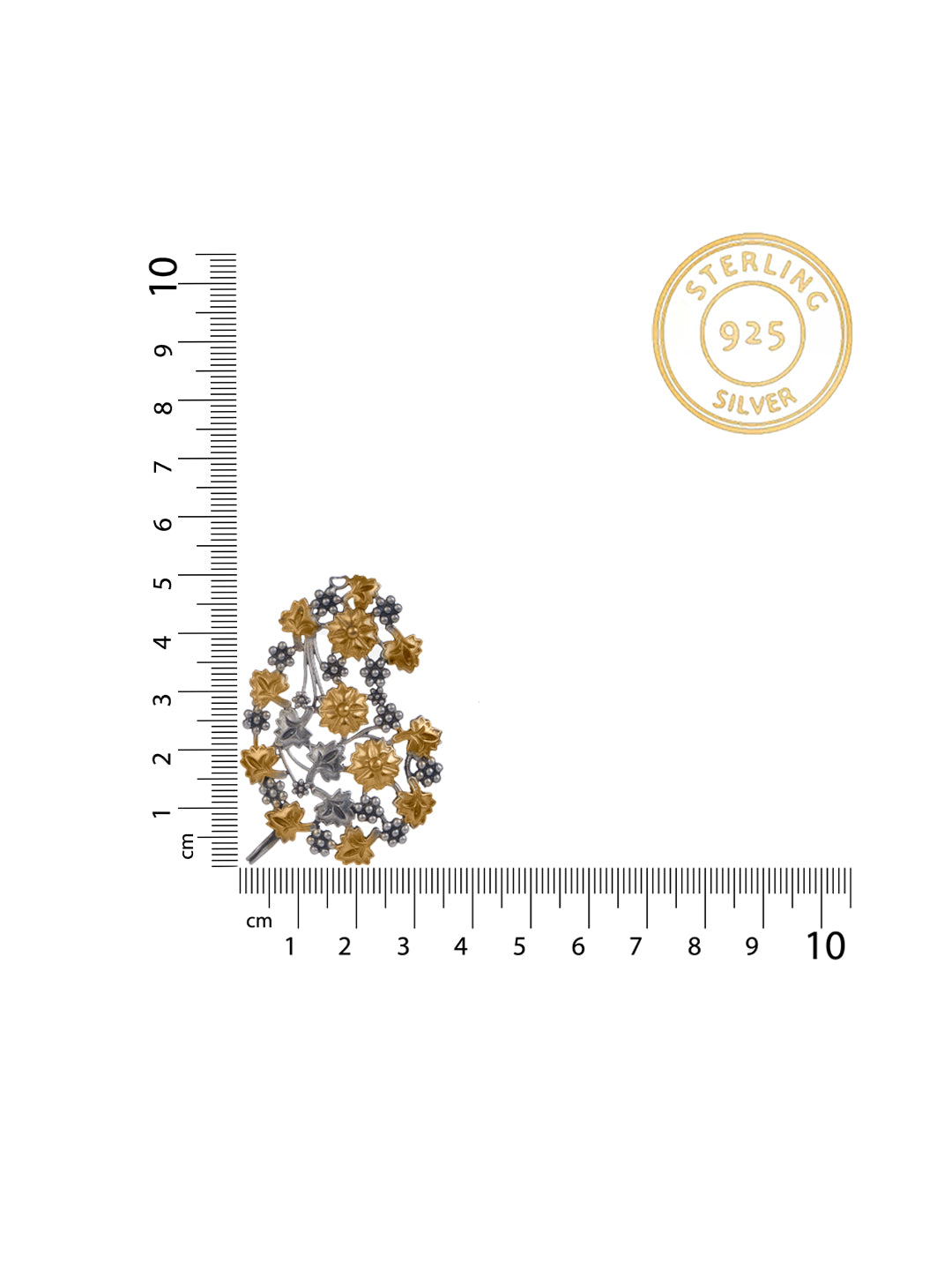 Two Toned Floral Motif Earrings