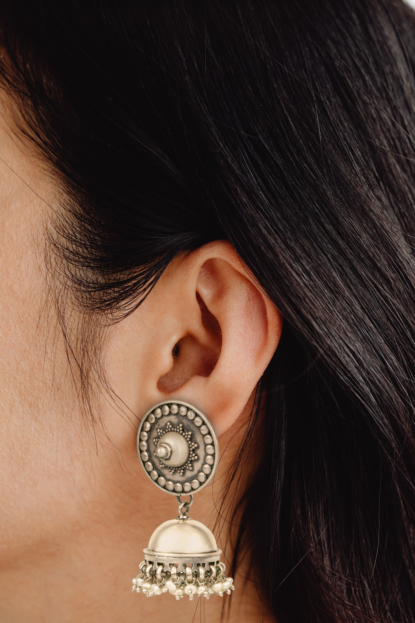 925 Sterling Silver Signature Jhumki