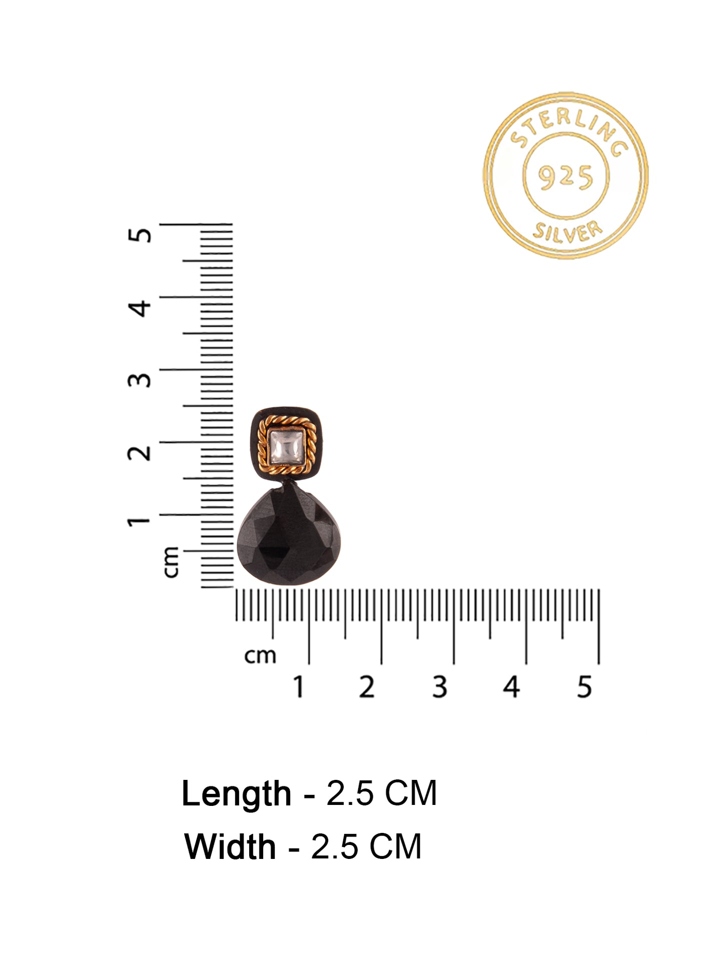 Aurora Black Heart Studs