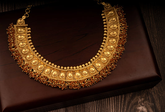 925 Sterling Silver Gold Plated Statement Necklace