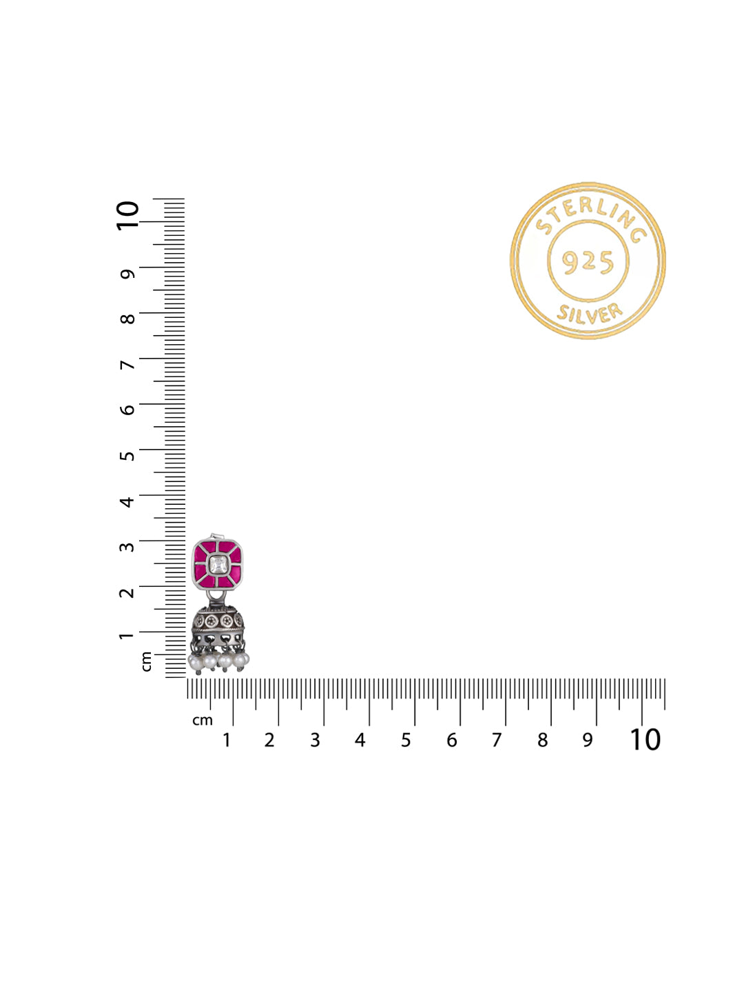 Small Kundan Studs with Pearl Jhumki