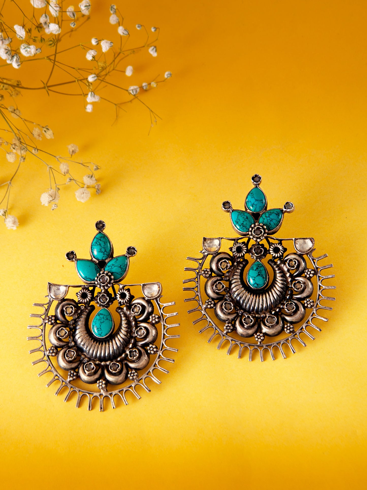 Silver Earrings with Turquoise