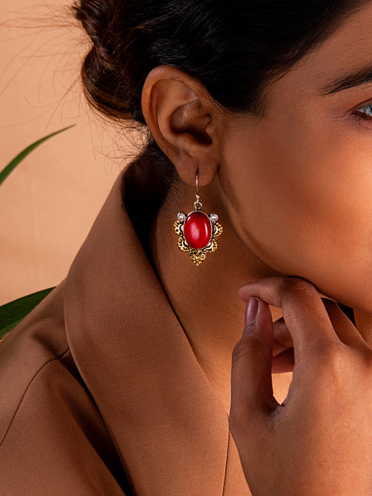 Svarnam Coral Danglers