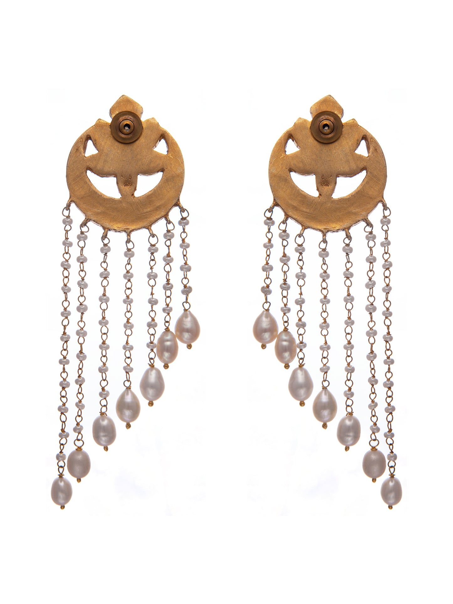 Svarnam Festive Chaandbali with Pearl Drop